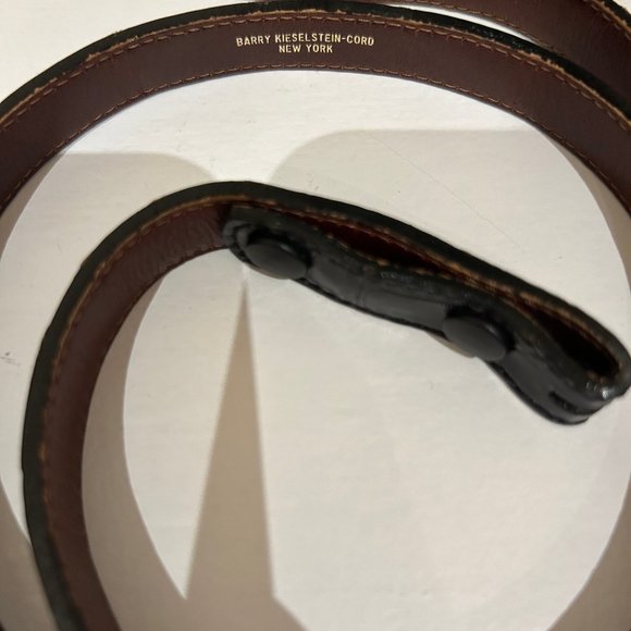 Barry Kieselstein-Cord Genuine Skinny Black Alligator Skin Belt Size 1 - Picture 3 of 7